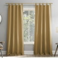 thumbnail image 1 of Sun Zero Brant 1-Piece Energy Saving Blackout Tab Top Curtain Panel, 40"x84", Gold, 1 of 8