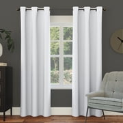 Sun Zero Nolan 2-pack Energy Saving Blackout Grommet Curtain Panel Pair, 40"W x 120"L, Oyster White
