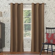 Sun Zero Nolan 2-pack Energy Saving Blackout Grommet Curtain Panel Pair, 40"W x 54"L, Barley