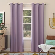 Sun Zero Nolan 2-pack Energy Saving Blackout Grommet Curtain Panel Pair, 40"W x 63"L, Lavender