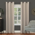 thumbnail image 1 of Sun Zero Nolan 2-pack Energy Saving Blackout Grommet Curtain Panel Pair, 40"W x 84"L, Stone, 1 of 5