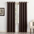 thumbnail image 1 of Sun Zero Nolan 2-pack Energy Saving Blackout Grommet Curtain Panel Pair, 54"W x 84"L, Chocolate, 1 of 5