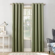Sun Zero Nolan 2-pack Energy Saving Blackout Grommet Curtain Panel Pair, 54"W x 84"L, Sage Green