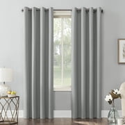 Sun Zero Nolan 2-pack Energy Saving Blackout Grommet Curtain Panel Pair, 54"W x 84"L, Silver Gray