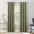 thumbnail image 1 of Sun Zero Nolan 2-pack Energy Saving Blackout Grommet Curtain Panel Pair, 54"W x 95"L, Sage Green, 1 of 5