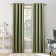 Sun Zero Nolan 2-pack Energy Saving Blackout Grommet Curtain Panel Pair, 54"W x 95"L, Sage Green