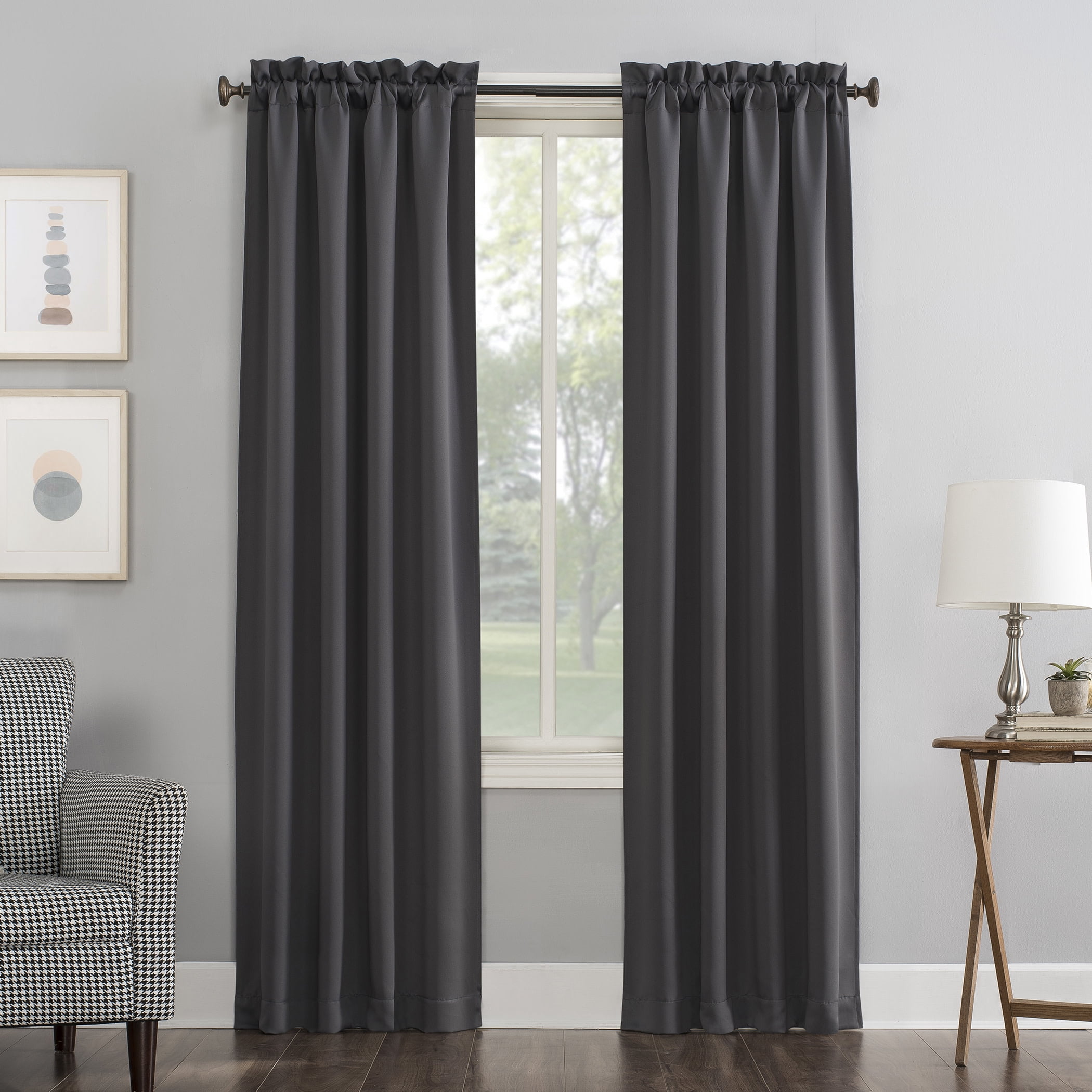 Sun Zero Nolan Blackout Rod Pocket Curtain Panel