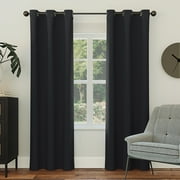 Sun Zero Nolan Energy Efficient Blackout Grommet Curtain Panel, 40"X63", Black