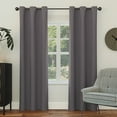 thumbnail image 1 of Sun Zero Nolan Energy Efficient Blackout Grommet Curtain Panel, 40"X63", Charcoal, 1 of 8