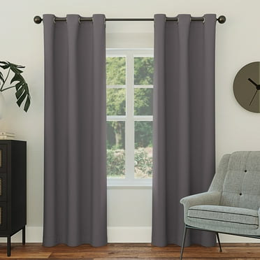 Sun Zero Nolan Energy Efficient Blackout Grommet Curtain Panel, 40"X63", Charcoal