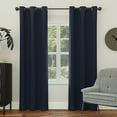 thumbnail image 1 of Sun Zero Nolan Energy Efficient Blackout Grommet Curtain Panel, 40"X95", Navy, 1 of 9