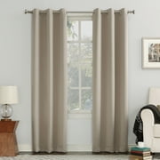 Sun Zero Nolan Energy Efficient Blackout Grommet Single Curtain Panel, 40" x 63", Gray (Only One Curtain)