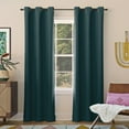 thumbnail image 1 of Sun Zero Nolan Energy Efficient Blackout Grommet Single Curtain Panel, 40" x 54", Teal, 1 of 4
