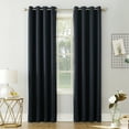 thumbnail image 1 of Sun Zero Nolan Energy Efficient Blackout Grommet Single Curtain Panel, 54" X 108", Navy, 1 of 9