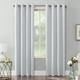 thumbnail image 1 of Sun Zero Nolan Energy Efficient Blackout Grommet Single Curtain Panel, 54" X 84", Dove White, 1 of 9