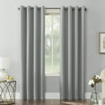 thumbnail image 1 of Sun Zero Nolan Energy Efficient Blackout Grommet Single Curtain Panel, 54" X 84", Silver, 1 of 9
