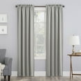thumbnail image 1 of Sun Zero Nolan Energy Saving Blackout Rod Pocket Curtain Panel, 40"X84", Silver (Single Panel), 1 of 8