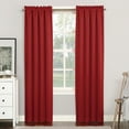 thumbnail image 1 of Sun Zero Nolan Energy Saving Blackout Rod Pocket Curtain Panel, 40"X95", Red (Single Panel), 1 of 7