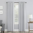 thumbnail image 1 of Sun Zero Nolan Energy Saving Blackout Rod Pocket Curtain Panel, 40"X95", White (Single Panel), 1 of 8