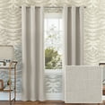 thumbnail image 1 of Sun Zero Norman Grid Texture Thermal 100% Blackout Grommet Curtain Panel, 40"x63", Natural, 1 of 9