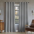 thumbnail image 1 of Sun Zero Oslo 2-pack Theater Grade Extreme 100% Blackout Grommet Curtain Panel Pair, 52"W x 54"L, Silver Gray, 1 of 5