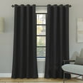 thumbnail image 1 of Sun Zero Oslo Extreme 100% Blackout Grommet Curtain Panel, 52"X108", Coal Black, 1-Piece Single Panel, 1 of 10