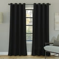 thumbnail image 1 of Sun Zero Oslo Extreme 100% Blackout Grommet Curtain Panel, 52"X54", Black, 1-Piece Single Panel, 1 of 10