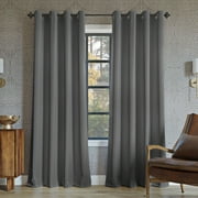 Sun Zero Oslo Extreme 100% Blackout Grommet Curtain Panel, 52"X63", Gray, 1-Piece Single Panel