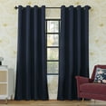thumbnail image 1 of Sun Zero Oslo Extreme 100% Blackout Grommet Curtain Panel, 52"X84", Navy Blue, 1-Piece Single Panel, 1 of 11