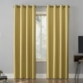 thumbnail image 1 of Sun Zero Oslo Theater Grade 100% Blackout Grommet Curtain Panel, 52"x108", Flax Yellow (Single Curtain, Rod Not Included), 1 of 8