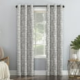 thumbnail image 1 of Sun Zero Parrish Distressed Grid Thermal Extreme 100% Blackout Grommet Curtain Panel, 40"W x 63"L, Gray, 1 of 10