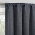 thumbnail image 1 of Sun Zero Prescott 2-pack Herringbone Magnetic Closure 100% Blackout Rod Pocket Curtain Panel Pair, 37"W x 63"L, Navy, 1 of 8