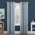 thumbnail image 1 of Sun Zero Pippa Stripes 100% Blackout Grommet Single Curtain Panel in Blue, 1 of 7