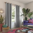 thumbnail image 1 of Sun Zero Riley Kids Bedroom Blackout Grommet Curtain Panel 40" X 95" In Silver Gray, 1 of 10
