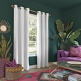 thumbnail image 1 of Sun Zero Riley Kids Bedroom Blackout Grommet Curtain Panel, 40" X 95" In White, 1 of 9