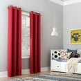 thumbnail image 1 of Sun Zero Riley Kids Bedroom Blackout Grommet Curtain Panel, 40"X84" In Red, 1 of 10