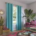 thumbnail image 1 of Sun Zero Riley Kids Bedroom Blackout Grommet Curtain Panel, 40"X84" In Surf Blue, 1 of 10