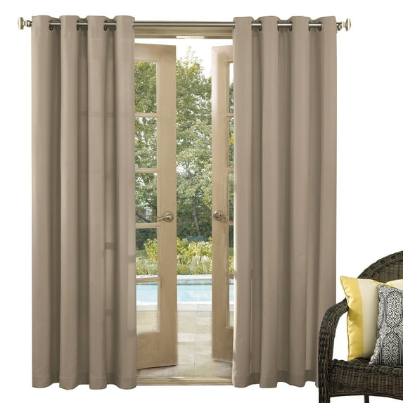 Sun Zero Sailor Indoor/Outdoor UV Protectant Room Darkening Grommet Curtain Panel