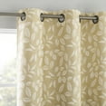 thumbnail image 1 of Sun Zero Satti Embroidered Leaf 100% Blackout Grommet Curtain Panel, 40"W x 63"L, Gold, 1 of 8