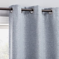 Sun Zero Serenity 2-pack Abstract Magnetic Closure 100% Blackout Grommet Curtain Panel Pair, 36"W x 84"L, Light Blue