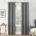 thumbnail image 1 of Sun Zero Solid Print Grommet Room Darkening/Blackout/Energy Efficient Single Curtain Panel, 40" X 84" (Single Panel), 40"X84", Gray, 1 of 6