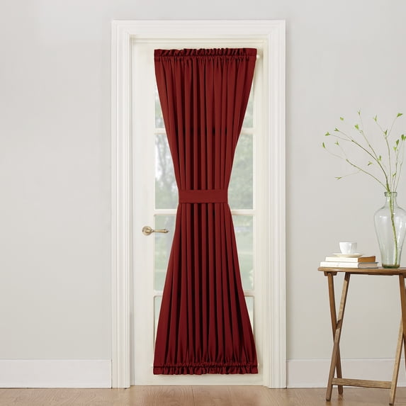 Sun Zero Solid Print Rod Pocket Room Darkening Curtain Panel, 54.0" X 72"