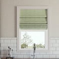 thumbnail image 1 of Sun Zero Somerton 1-Piece Textured 100% Blackout Cordless Roman Shade, 33"X64", Sage Green, 1 of 8