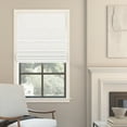 thumbnail image 1 of Sun Zero Somerton 1-Piece Textured 100% Blackout Cordless Roman Shade, 33"X64", White, 1 of 8