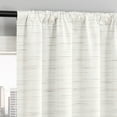 thumbnail image 1 of Sun Zero Sylvan Slub Stripe Thermal Blackout Rod Pocket Curtain Panel, 40"x63", White, 1 of 6