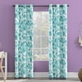 thumbnail image 1 of Sun Zero Tie Dye Print 100% Blackout Grommet Single Curtain Panel 40" x 63" in Surf Blue, 1 of 2