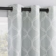 thumbnail image 1 of Sun Zero Tikal 2-pack Woven Ogee 100% Blackout Grommet Curtain Panel Pair, 37"W x 84"L, Light Blue, 1 of 6