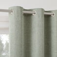 thumbnail image 1 of Sun Zero Tula Crosshatch 100% Blackout Grommet Curtain Panel, 40"W x 84"L, Sage Green, 1 of 10