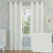 Sun Zero Tulare 100% Blackout Heathered Texture Thermal Grommet Curtain Panel, 40"x63", White
