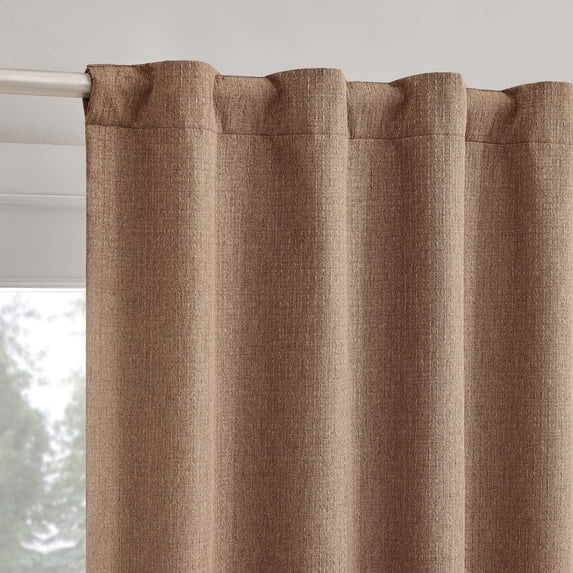 Sun Zero Vance 2-Piece Magnetic Closure 100% Blackout Back Tab Curtain Panel Pair, Dusty Terracotta, 37”W x 84"L
